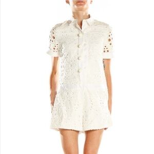 Alexis White Eyelet Romper, size small